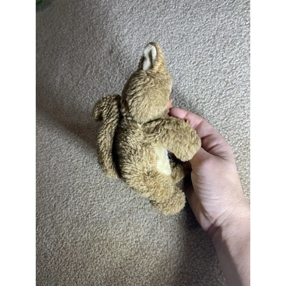 Vintage Anne Geddes Squirrel Plush Baby Doll African-American Smiling Brown 7
